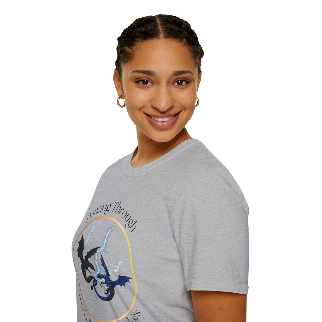 Dragon Dance T-Shirt — "Dancing Through The Lightning Strikes" Graphic Tee