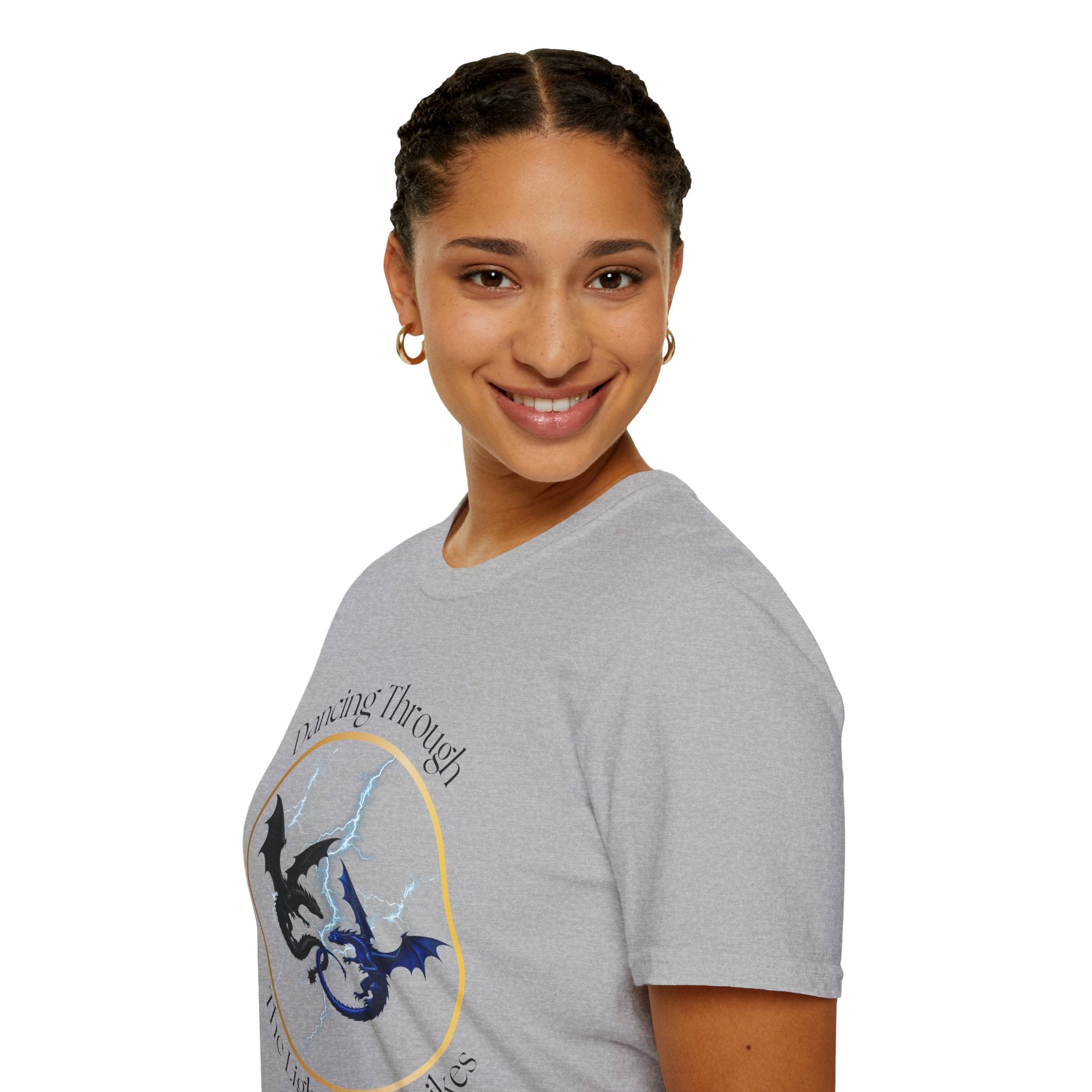 Dragon Dance T-Shirt — "Dancing Through The Lightning Strikes" Graphic Tee