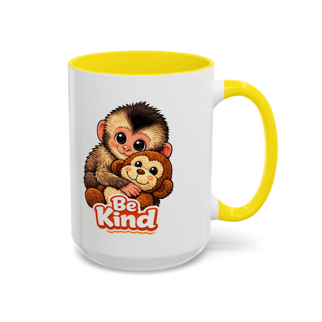 Be Kind Monkey Coffee Mug — Cute Animal Accent Mug (11/15oz)