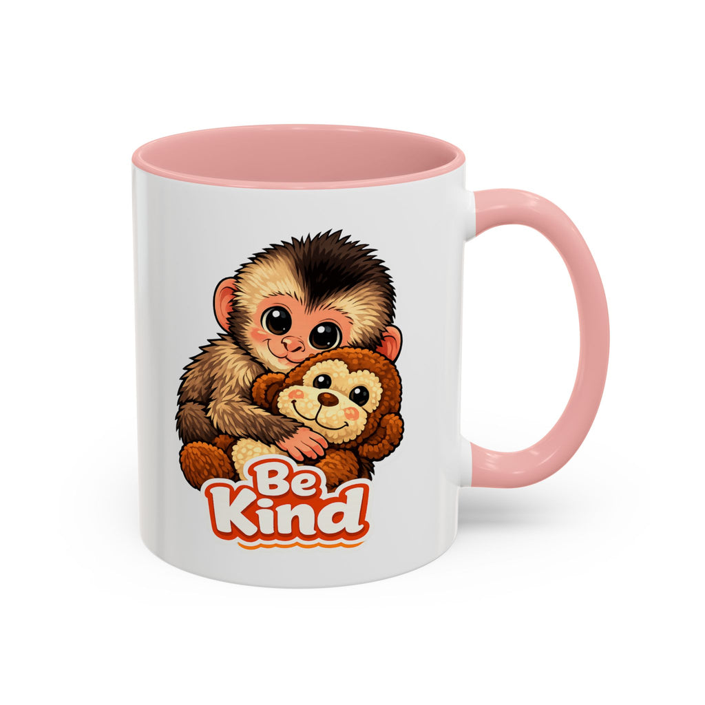 Be Kind Monkey Coffee Mug — Cute Animal Accent Mug (11/15oz)