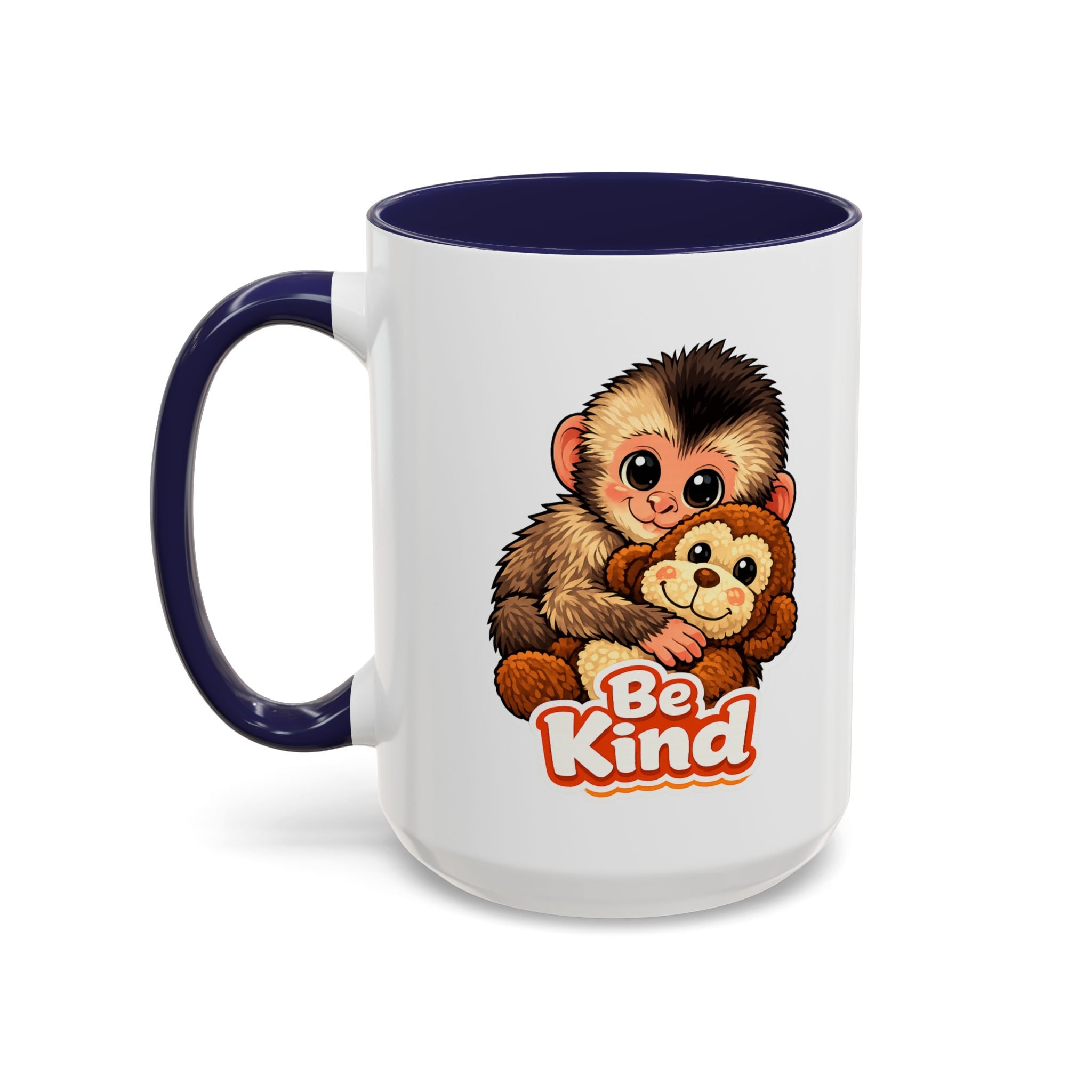 Be Kind Monkey Coffee Mug — Cute Animal Accent Mug (11/15oz)