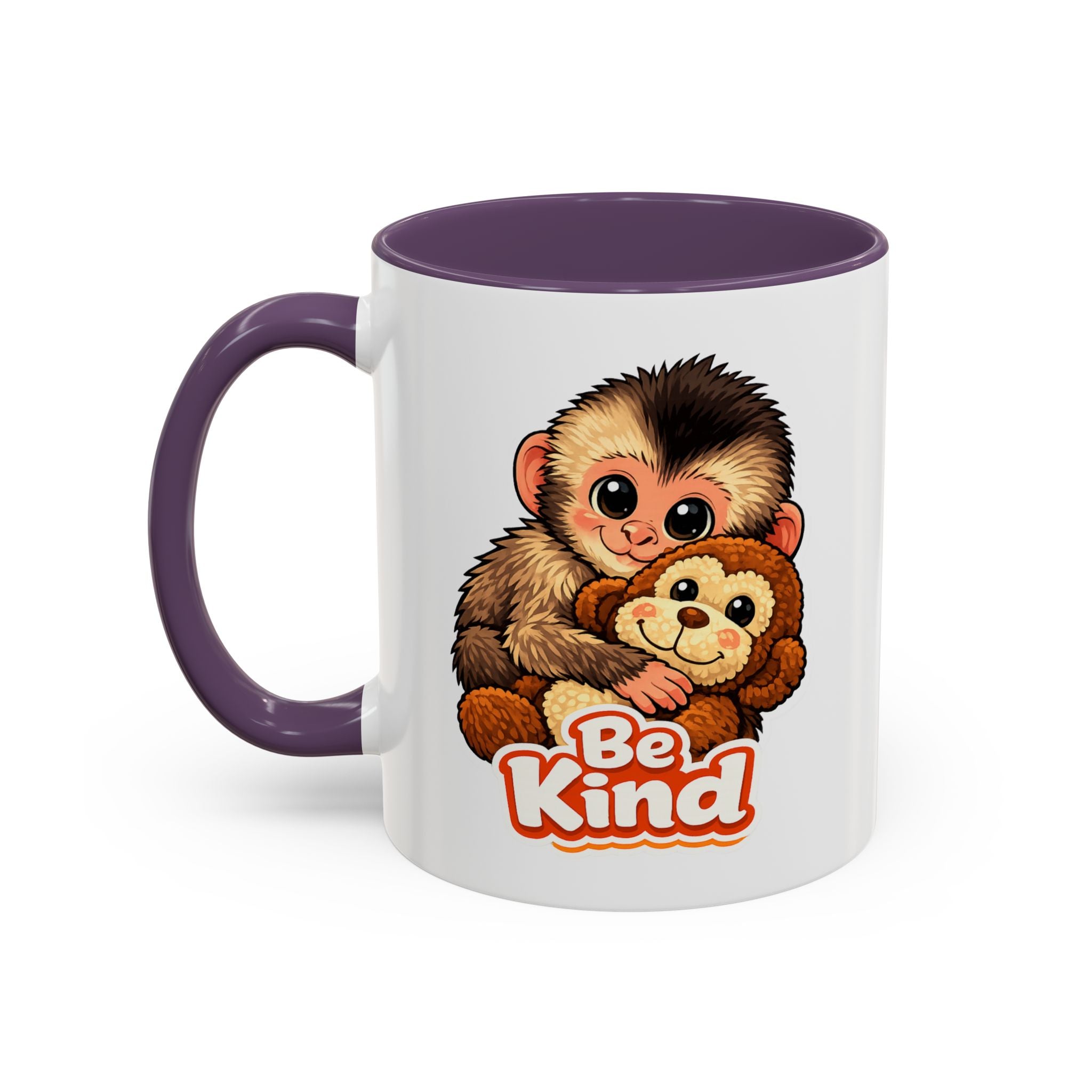 Be Kind Monkey Coffee Mug — Cute Animal Accent Mug (11/15oz)