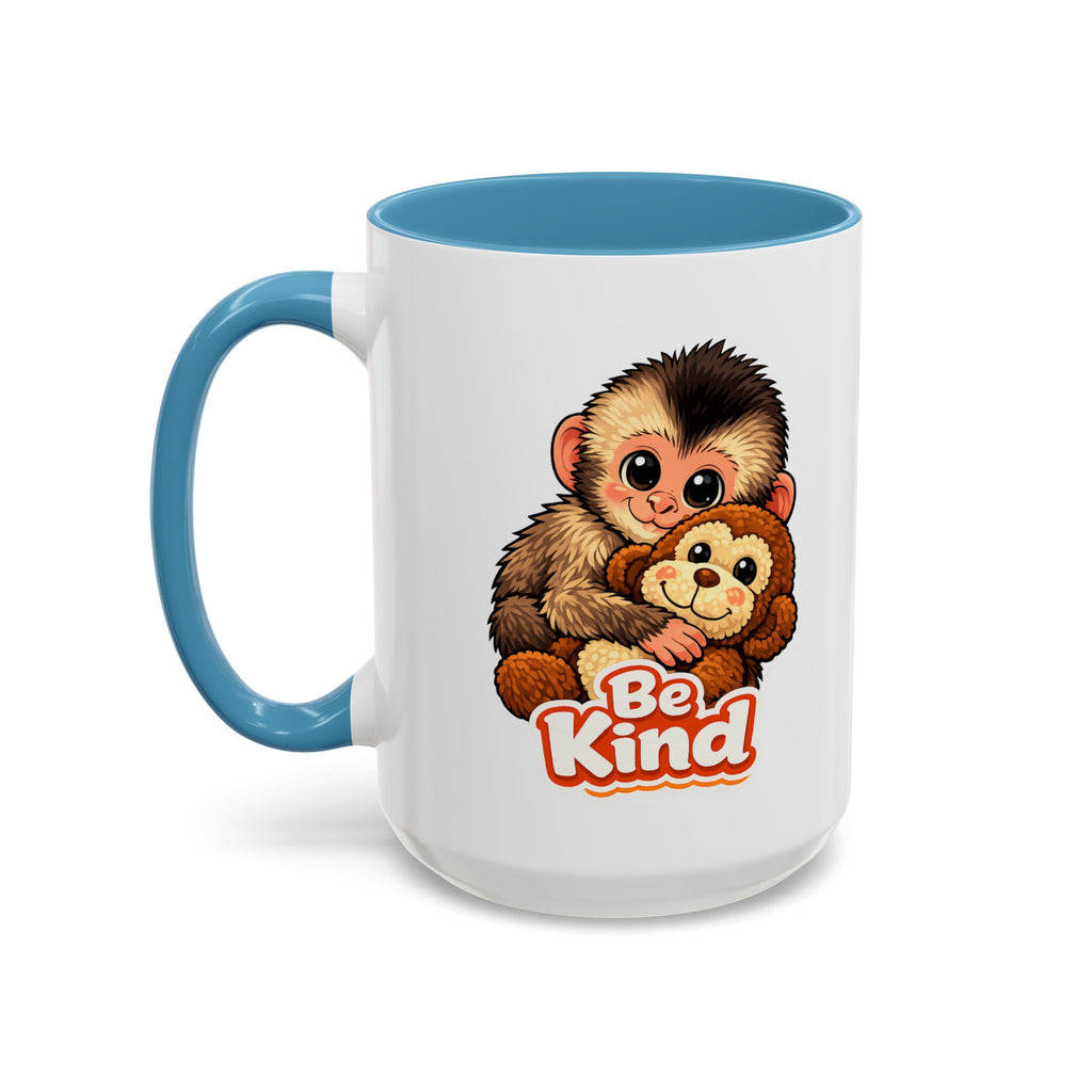 Be Kind Monkey Coffee Mug — Cute Animal Accent Mug (11/15oz)