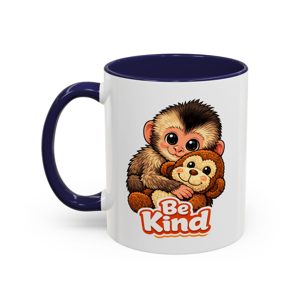 Be Kind Monkey Coffee Mug — Cute Animal Accent Mug (11/15oz)