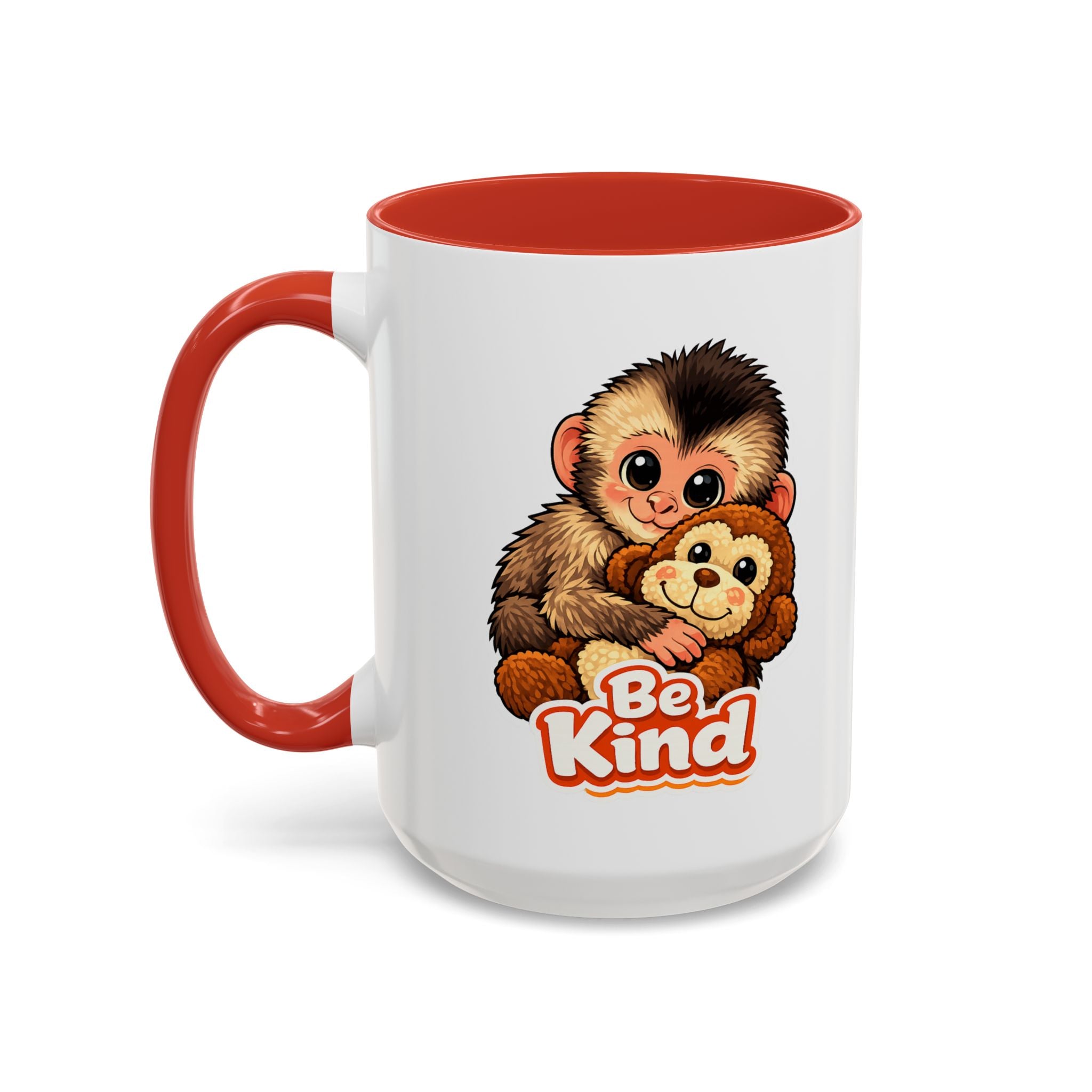 Be Kind Monkey Coffee Mug — Cute Animal Accent Mug (11/15oz)