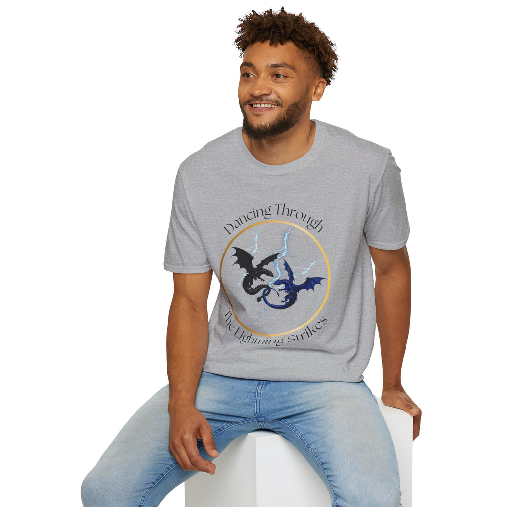 Dragon Dance T-Shirt — "Dancing Through The Lightning Strikes" Graphic Tee
