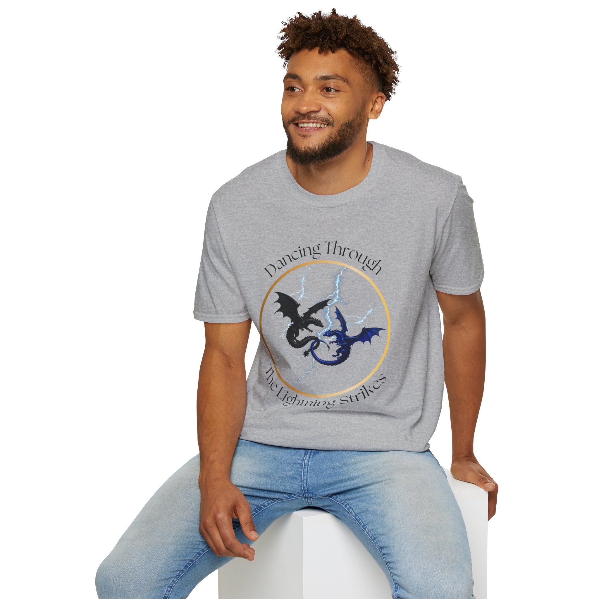 Dragon Dance T-Shirt — "Dancing Through The Lightning Strikes" Graphic Tee