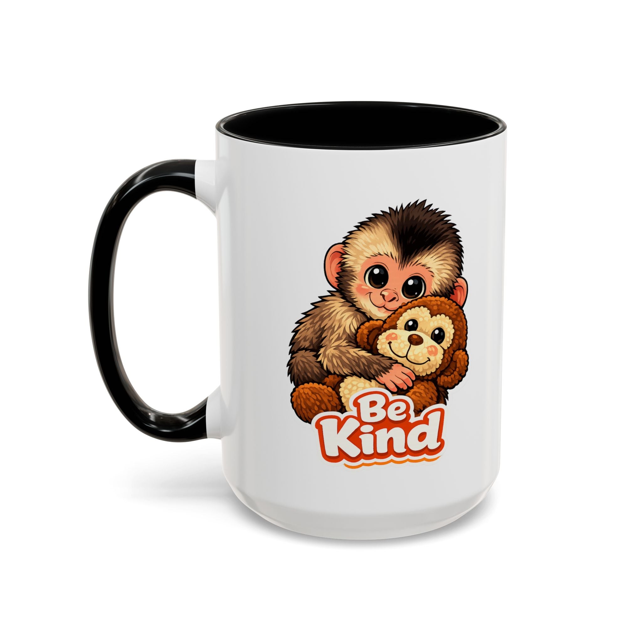 Be Kind Monkey Coffee Mug — Cute Animal Accent Mug (11/15oz)