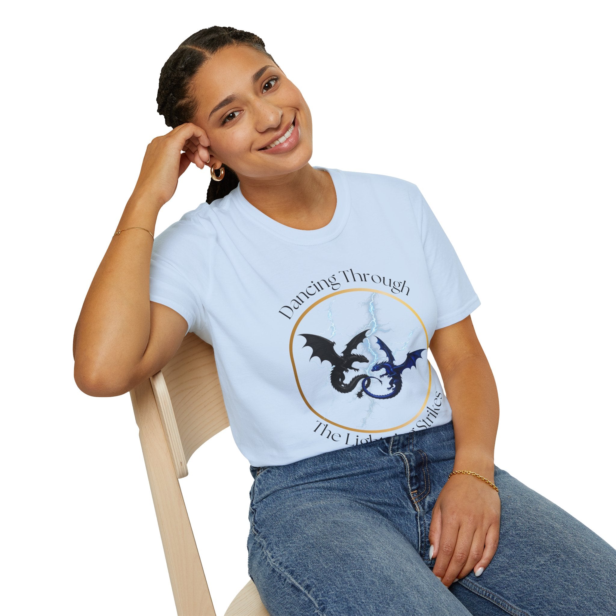 Dragon Dance T-Shirt — "Dancing Through The Lightning Strikes" Graphic Tee