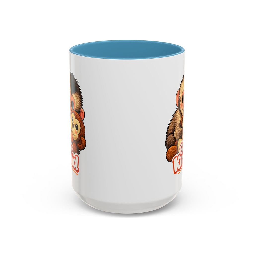 Be Kind Monkey Coffee Mug — Cute Animal Accent Mug (11/15oz)