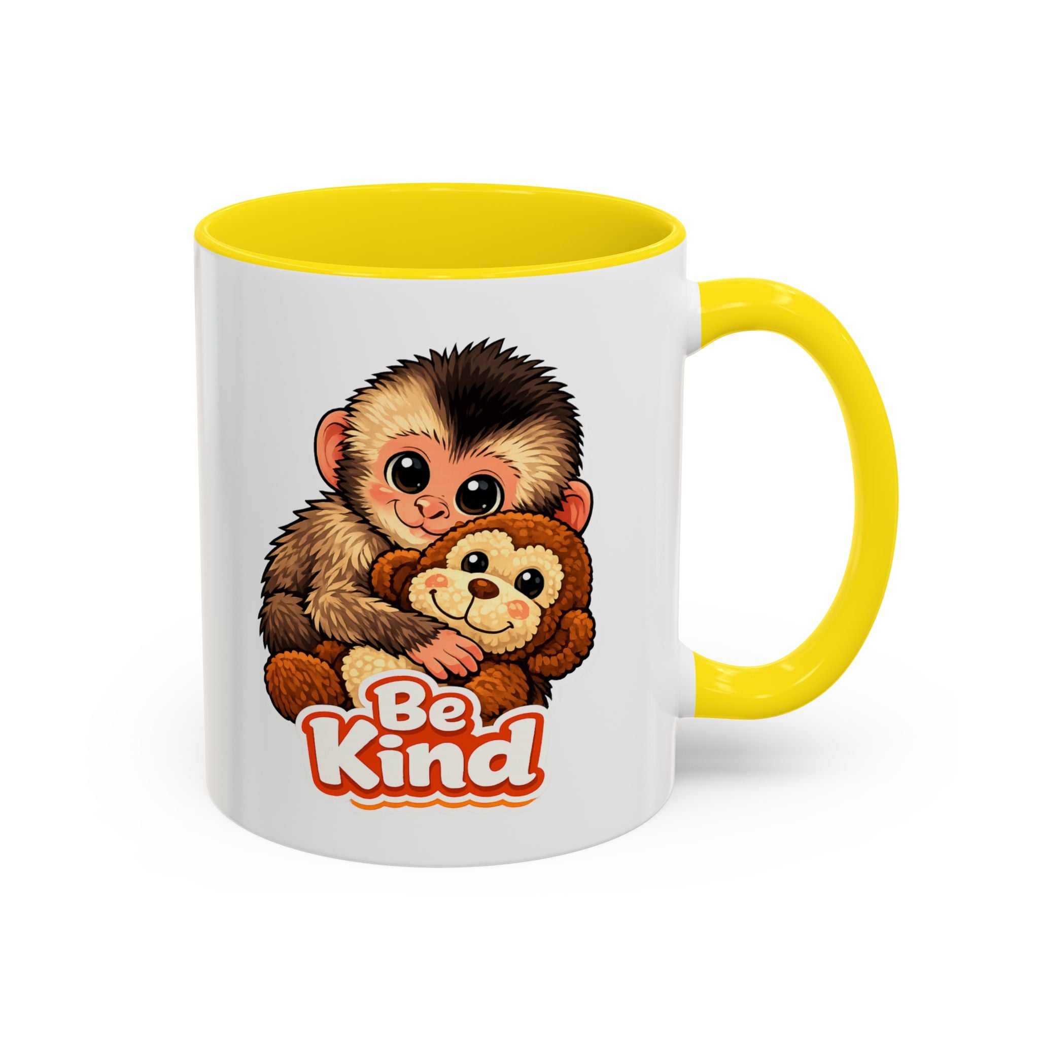 Be Kind Monkey Coffee Mug — Cute Animal Accent Mug (11/15oz)