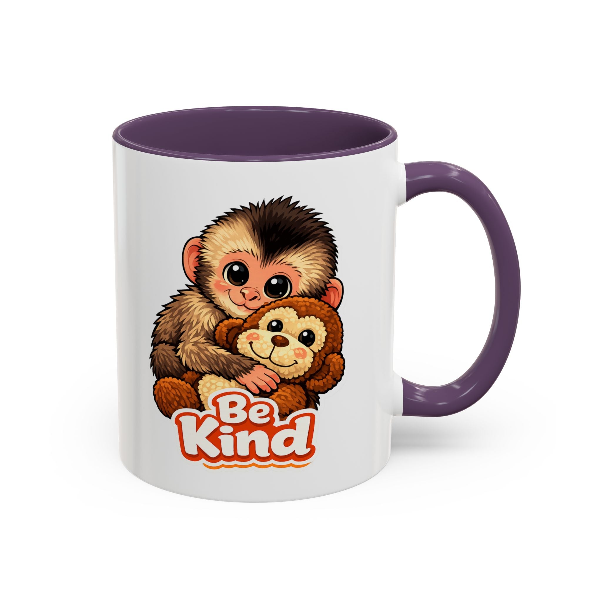 Be Kind Monkey Coffee Mug — Cute Animal Accent Mug (11/15oz)
