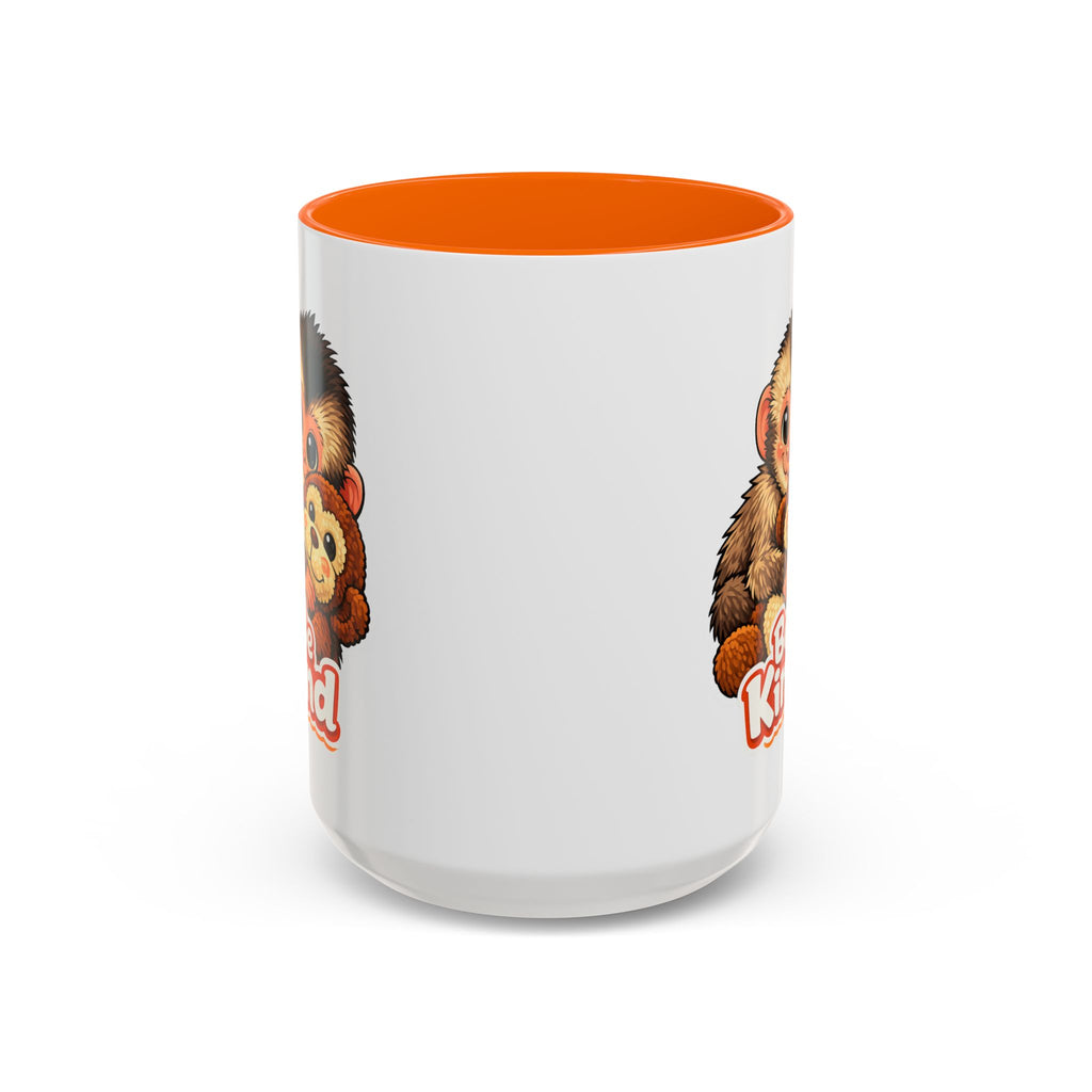 Be Kind Monkey Coffee Mug — Cute Animal Accent Mug (11/15oz)