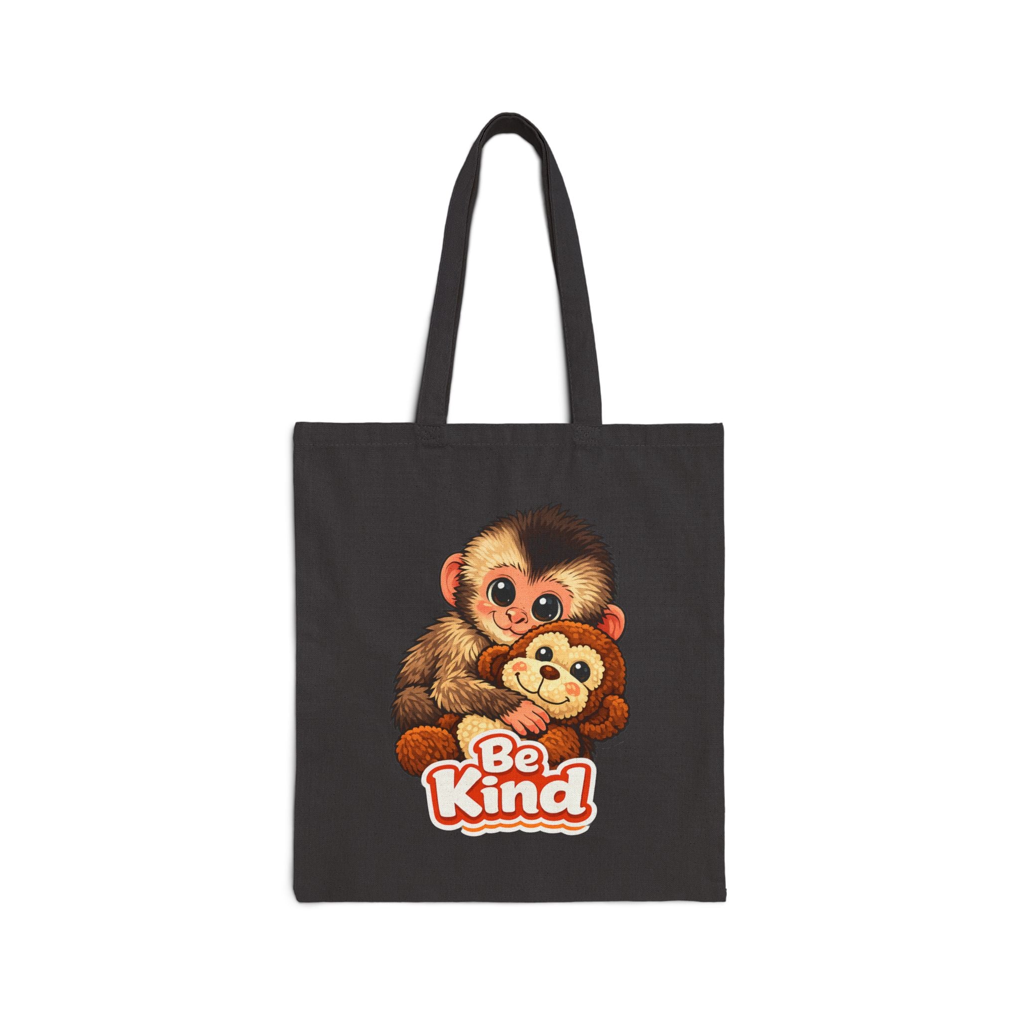 Tote Bag — Cute Punch the Monkey Design with “Be Kind” Slogan