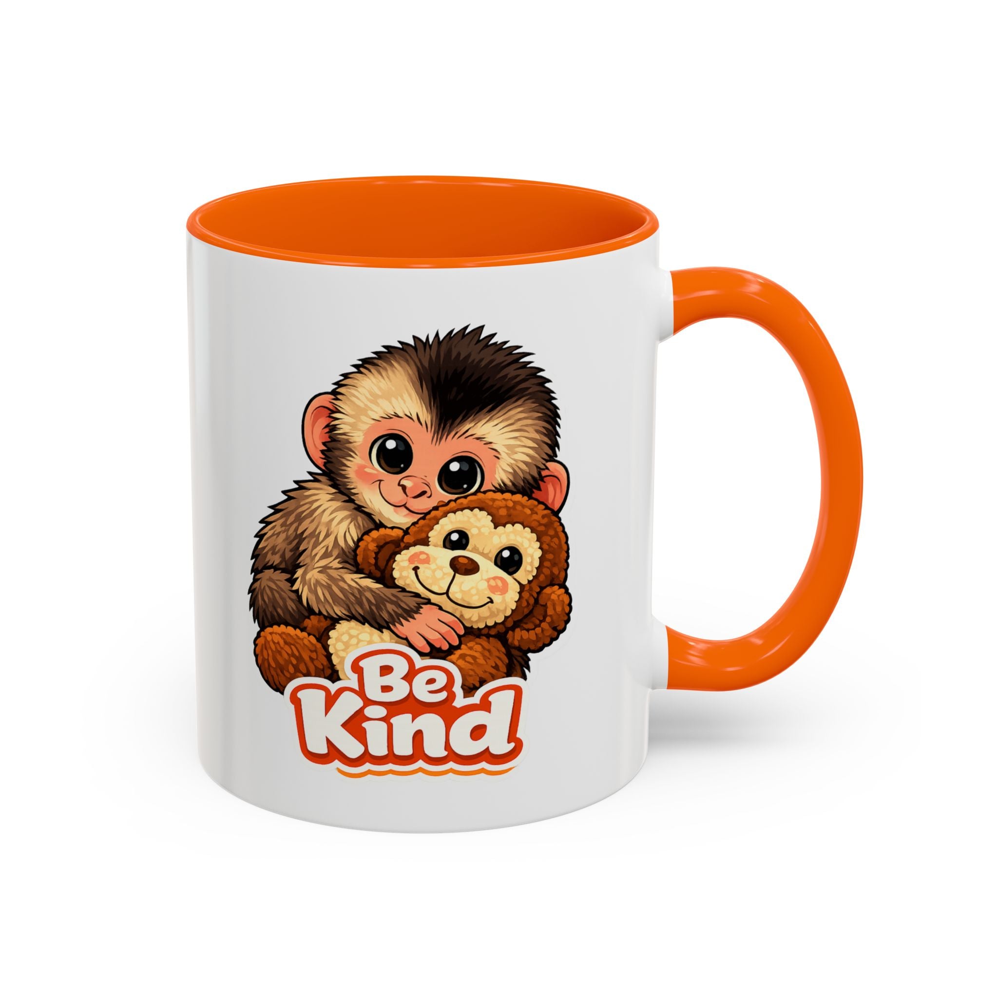 Be Kind Monkey Coffee Mug — Cute Animal Accent Mug (11/15oz)