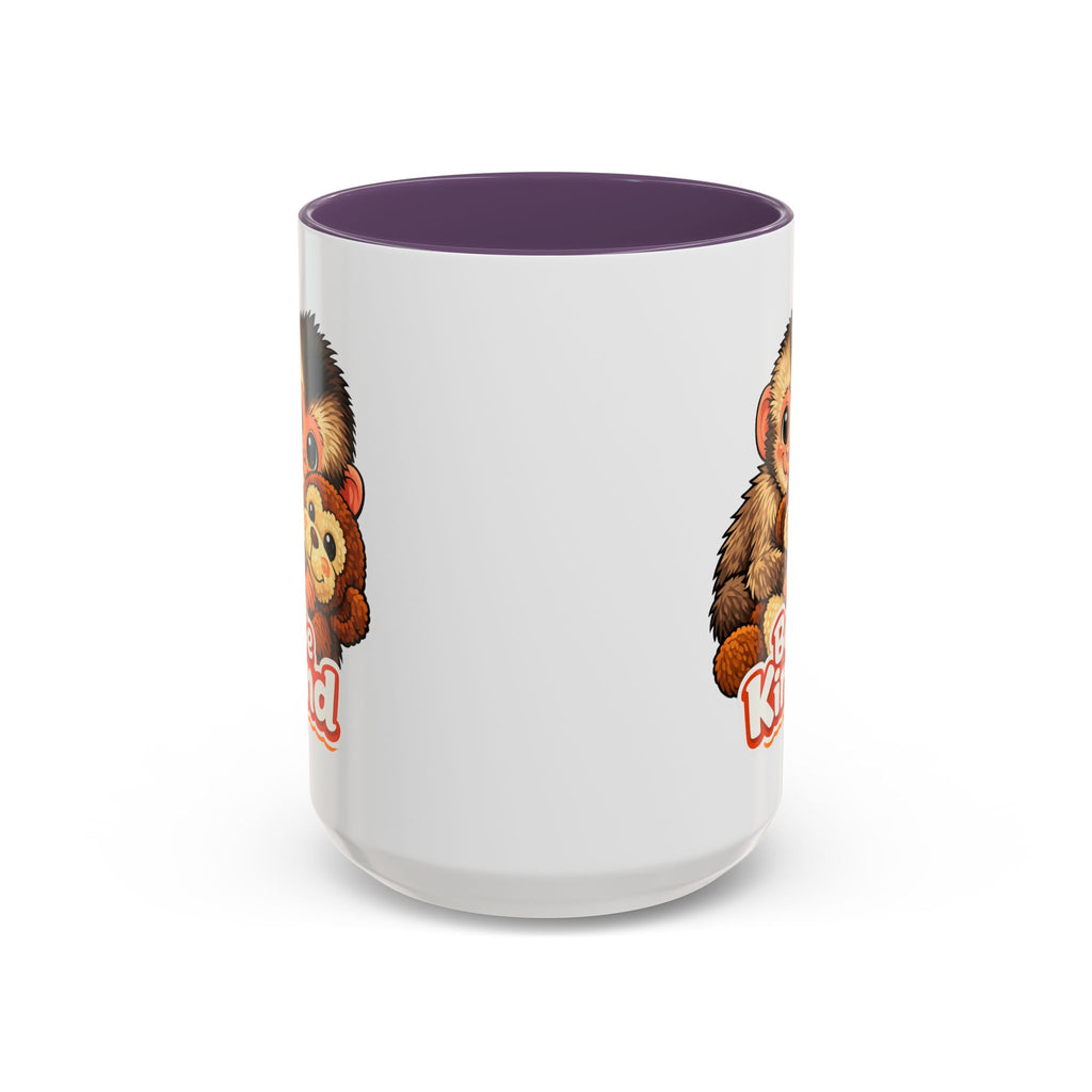 Be Kind Monkey Coffee Mug — Cute Animal Accent Mug (11/15oz)