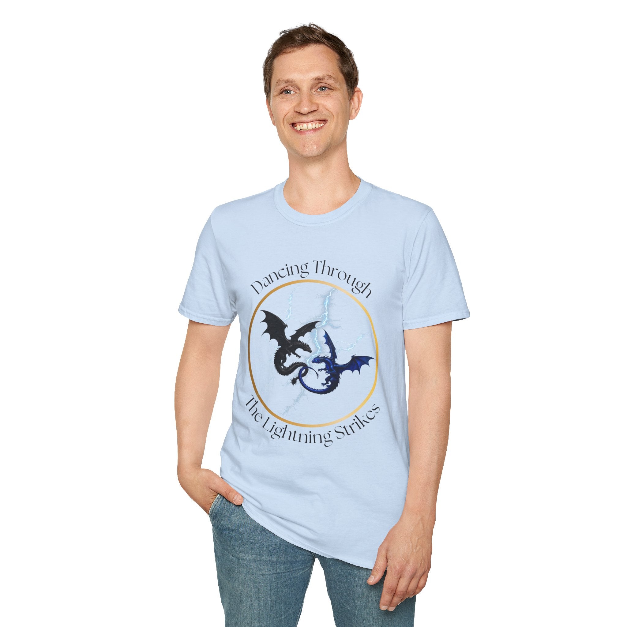 Dragon Dance T-Shirt — "Dancing Through The Lightning Strikes" Graphic Tee