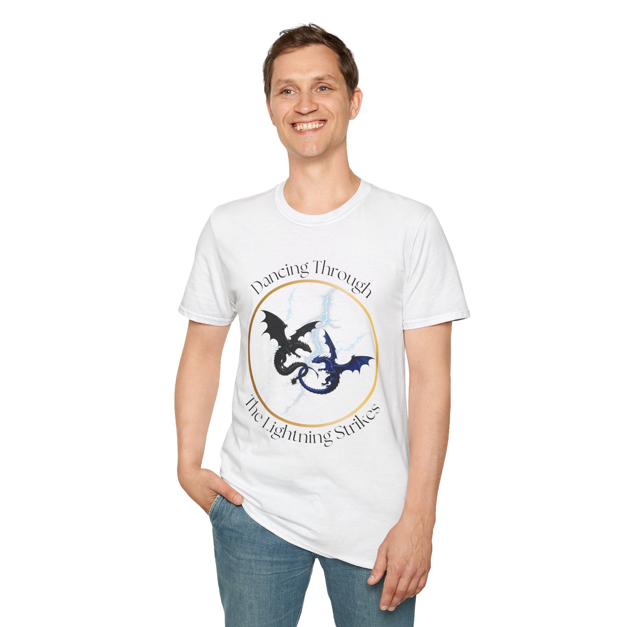 Dragon Dance T-Shirt — "Dancing Through The Lightning Strikes" Graphic Tee