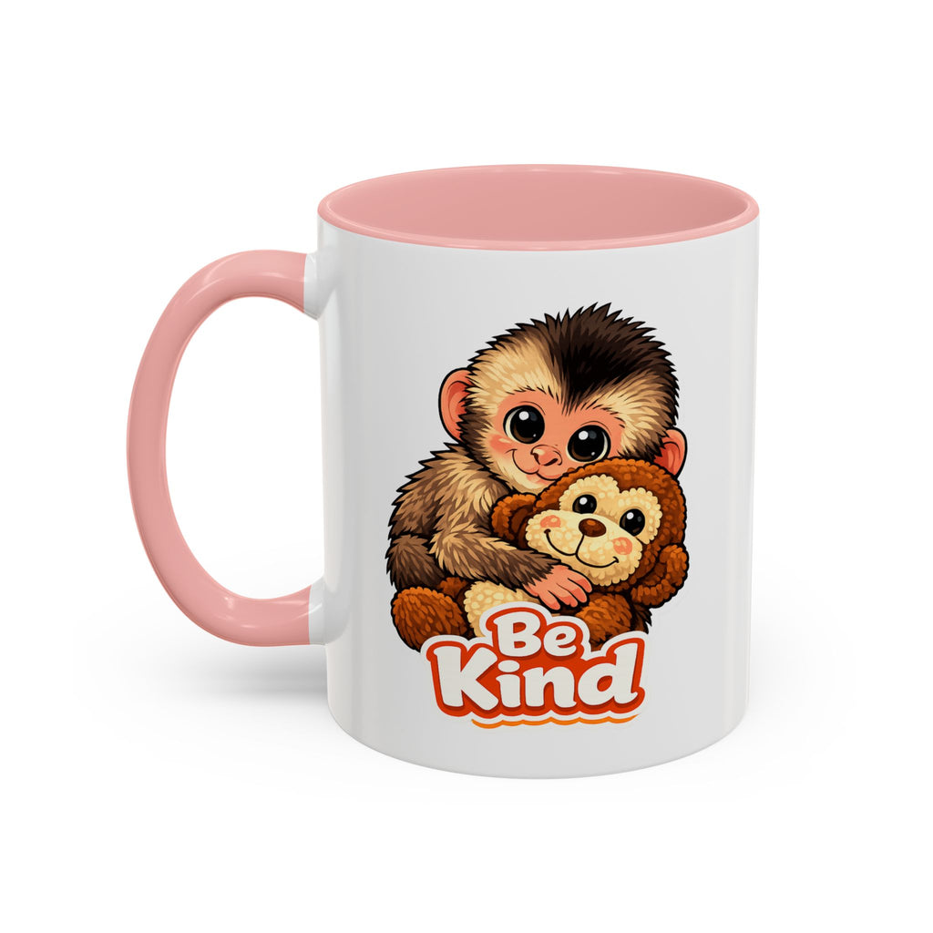 Be Kind Monkey Coffee Mug — Cute Animal Accent Mug (11/15oz)