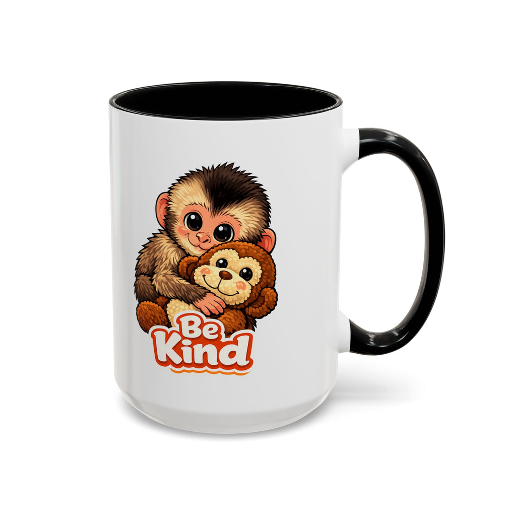Be Kind Monkey Coffee Mug — Cute Animal Accent Mug (11/15oz)