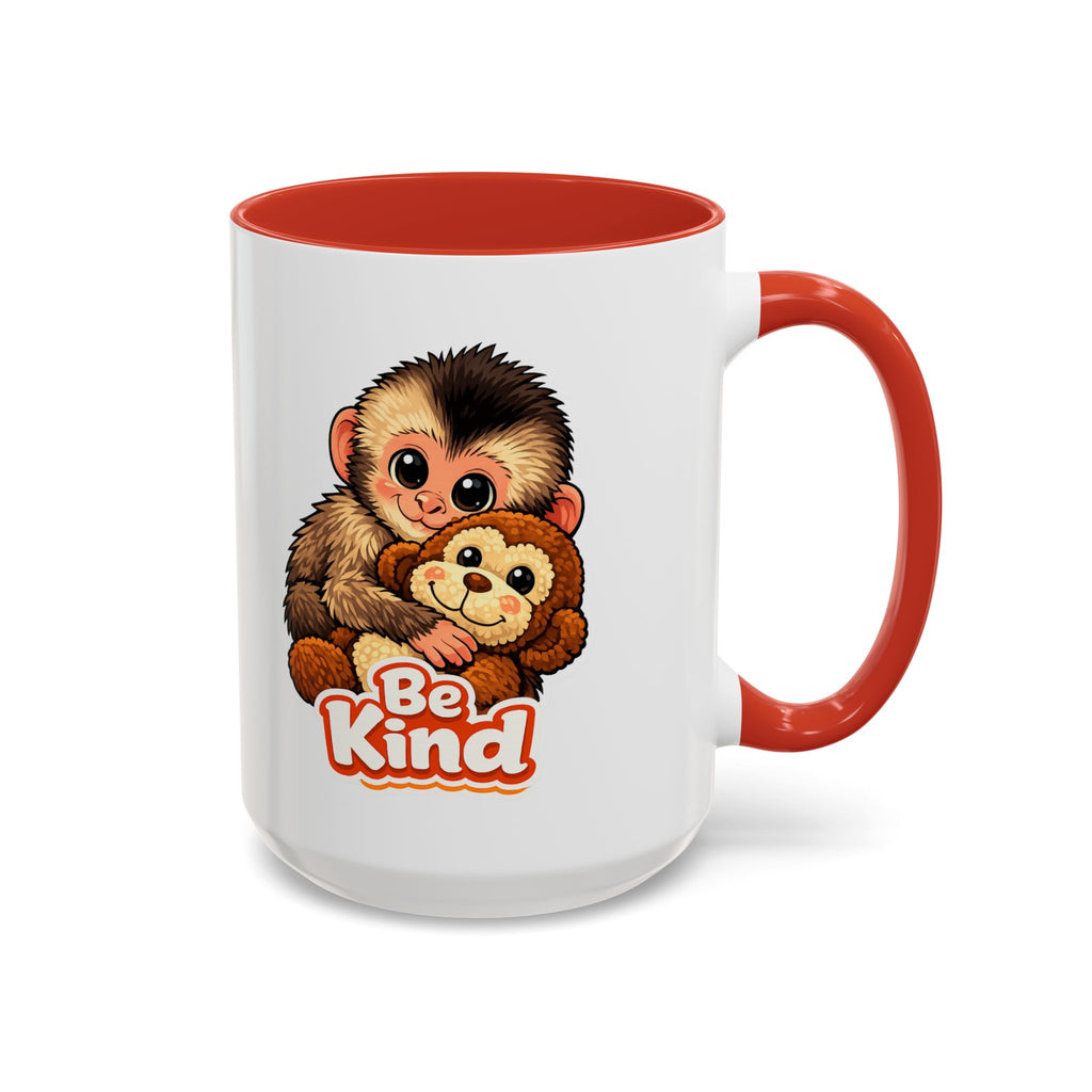 Be Kind Monkey Coffee Mug — Cute Animal Accent Mug (11/15oz)