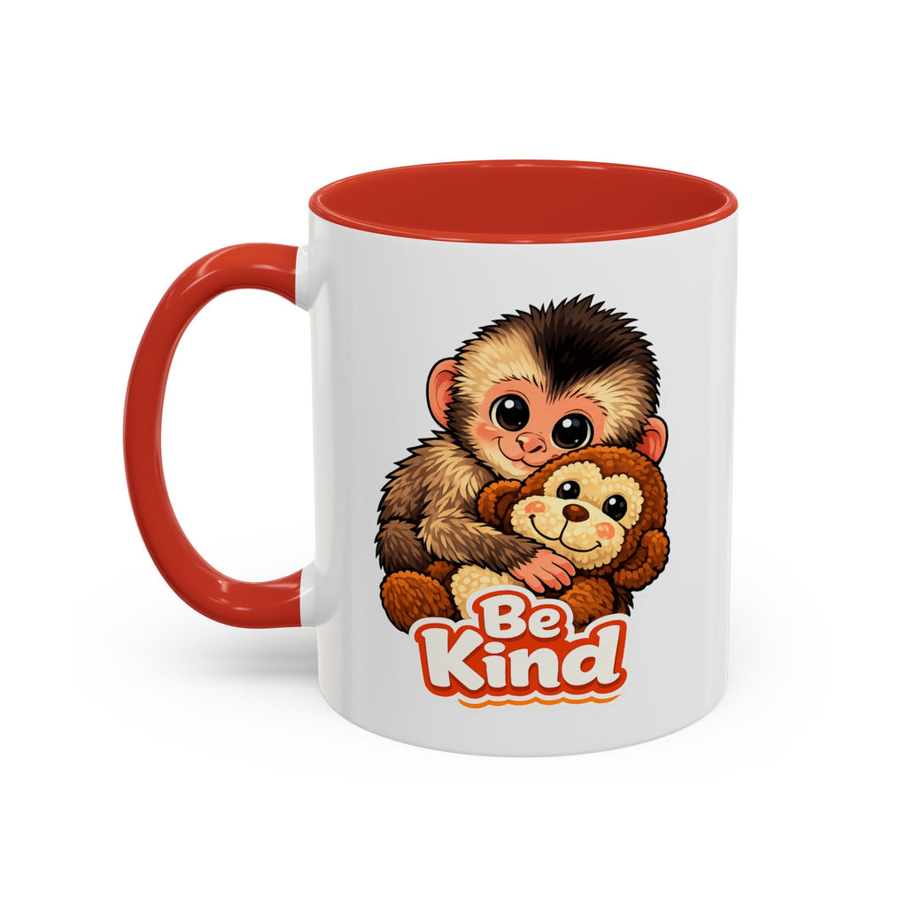 Be Kind Monkey Coffee Mug — Cute Animal Accent Mug (11/15oz)