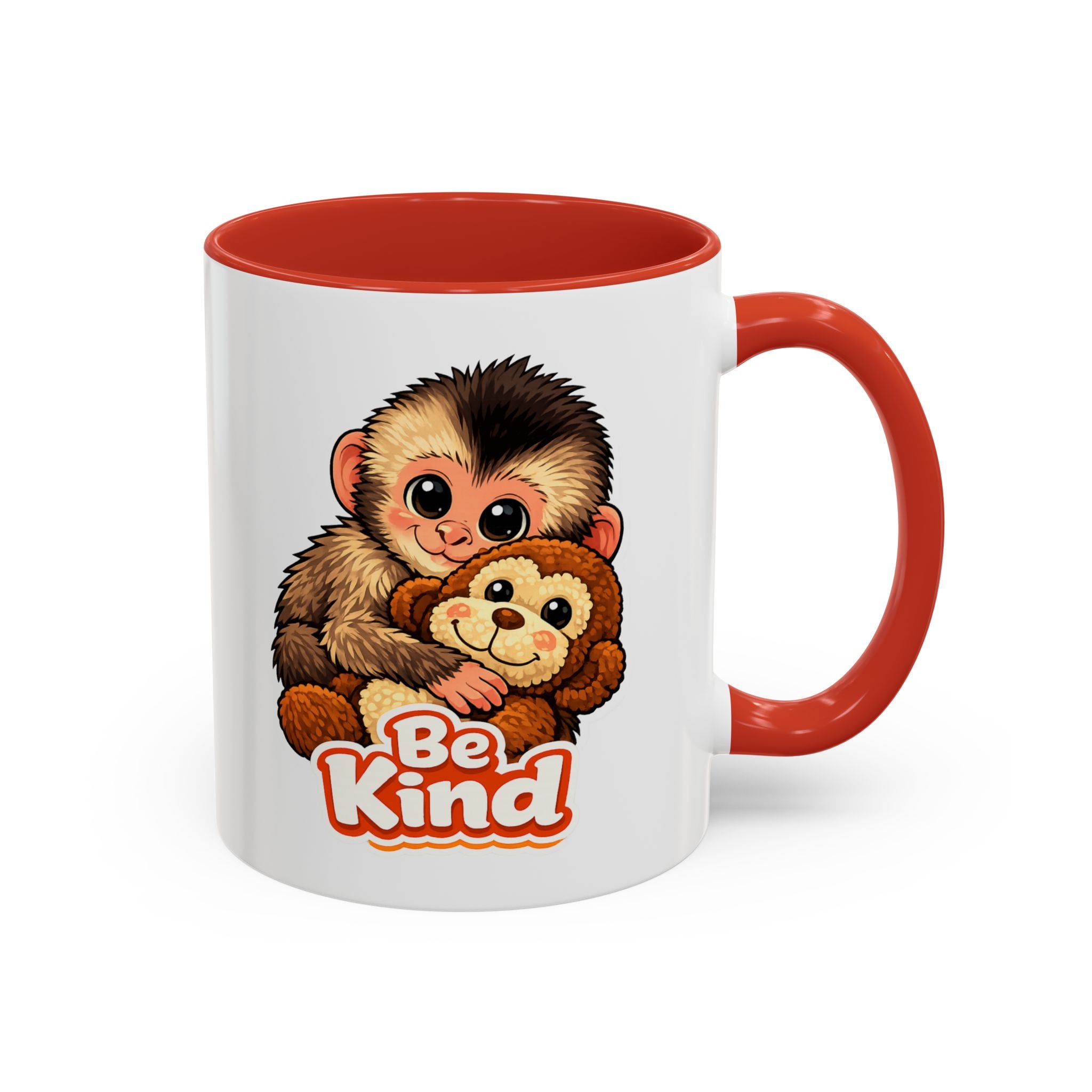 Be Kind Monkey Coffee Mug — Cute Animal Accent Mug (11/15oz)