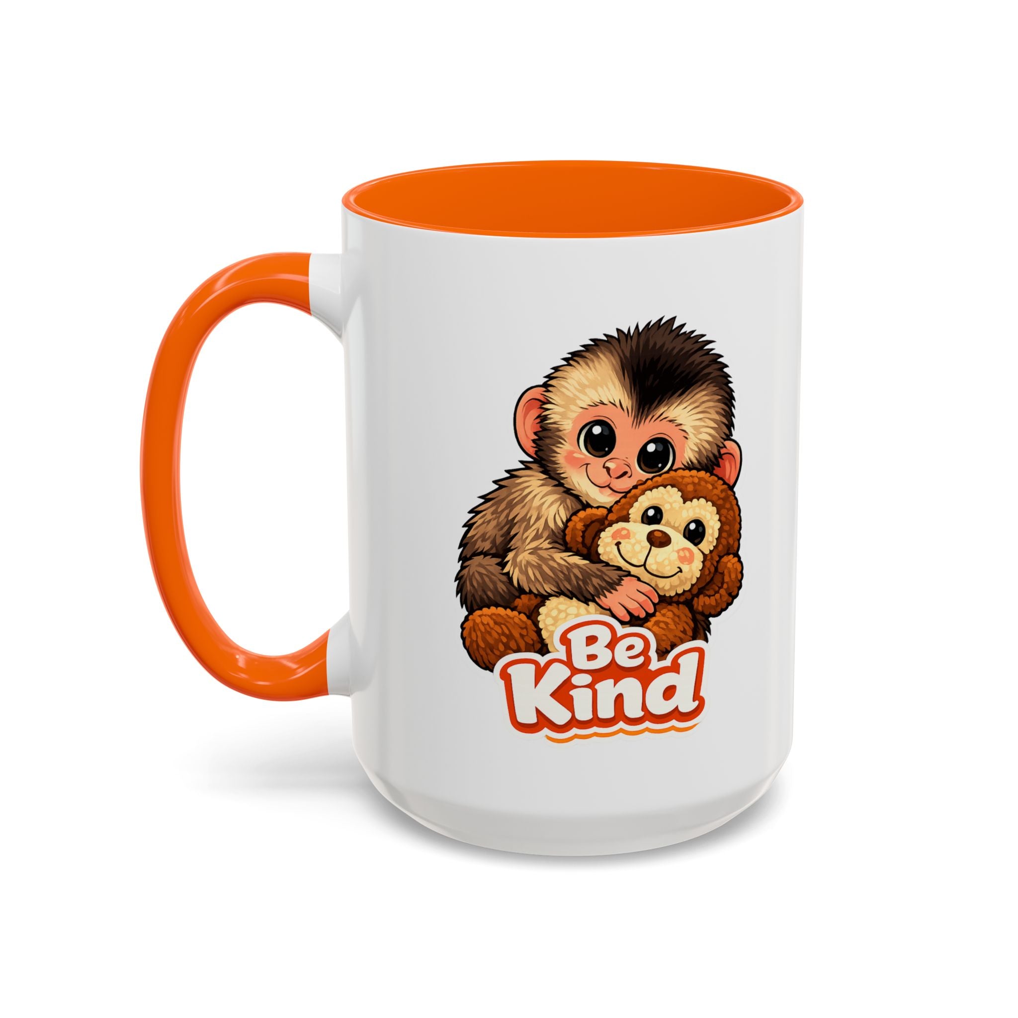 Be Kind Monkey Coffee Mug — Cute Animal Accent Mug (11/15oz)