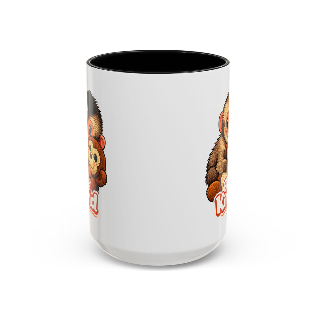 Be Kind Monkey Coffee Mug — Cute Animal Accent Mug (11/15oz)