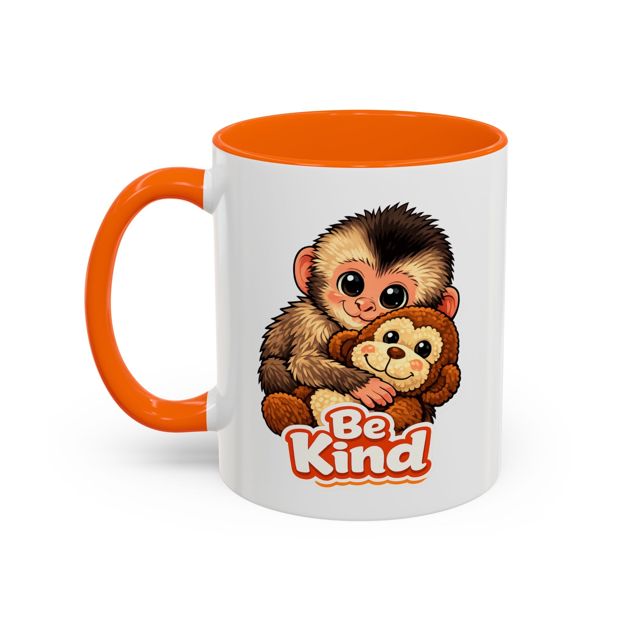 Be Kind Monkey Coffee Mug — Cute Animal Accent Mug (11/15oz)