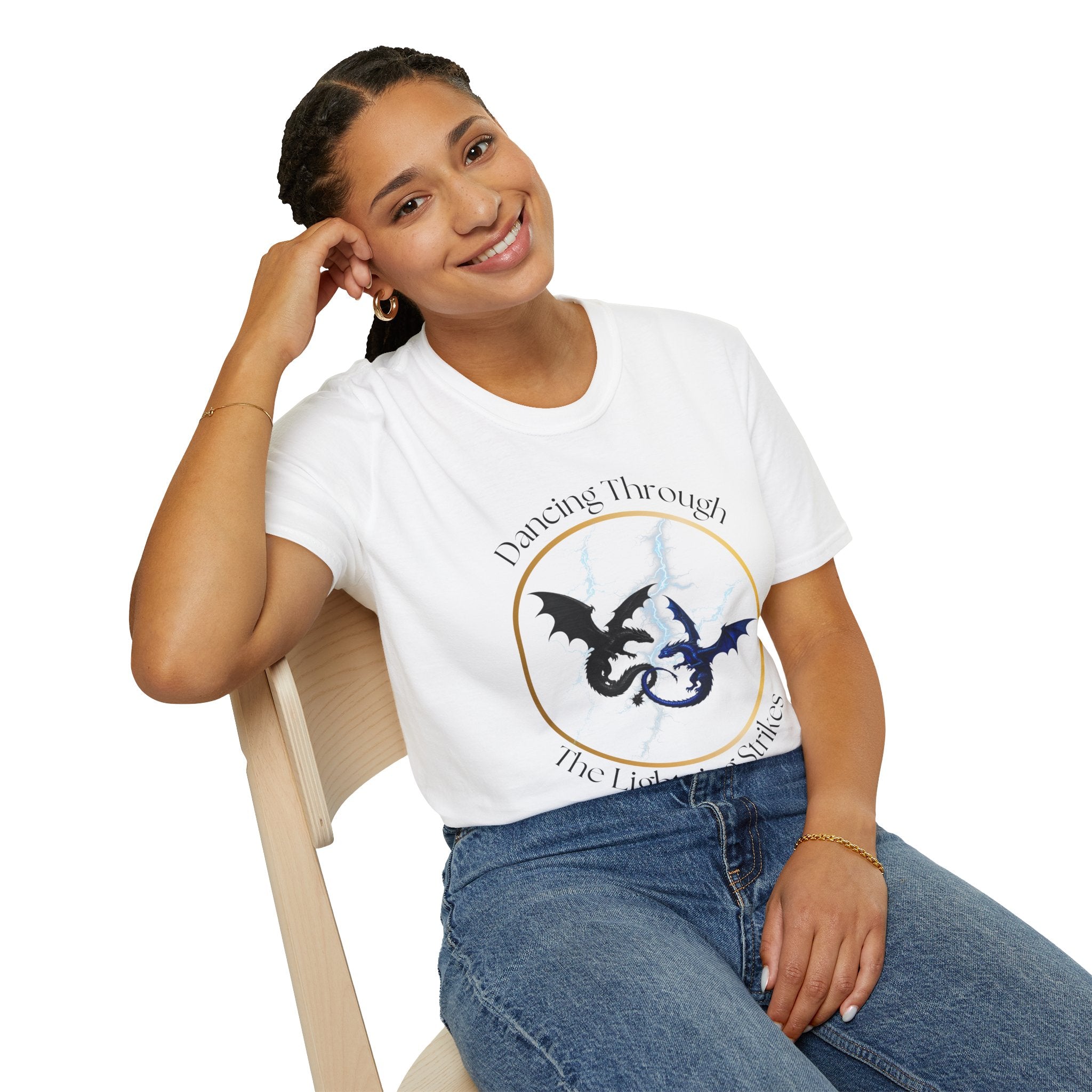 Dragon Dance T-Shirt — "Dancing Through The Lightning Strikes" Graphic Tee