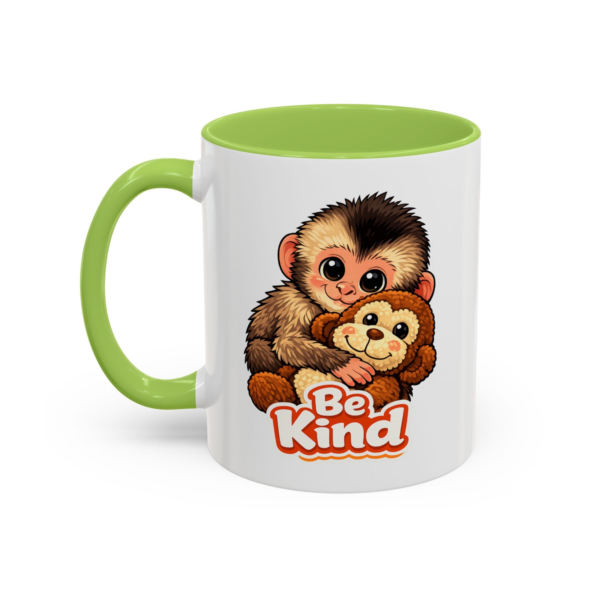 Be Kind Monkey Coffee Mug — Cute Animal Accent Mug (11/15oz)