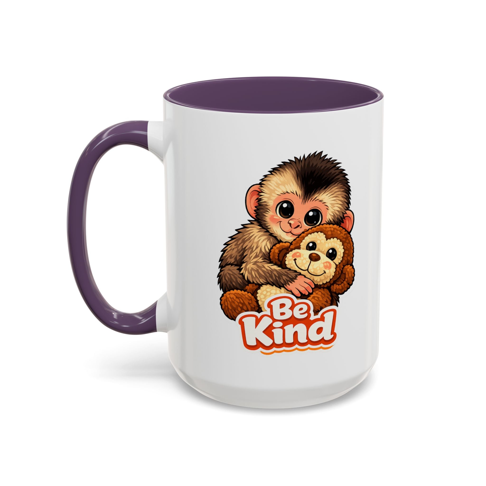 Be Kind Monkey Coffee Mug — Cute Animal Accent Mug (11/15oz)