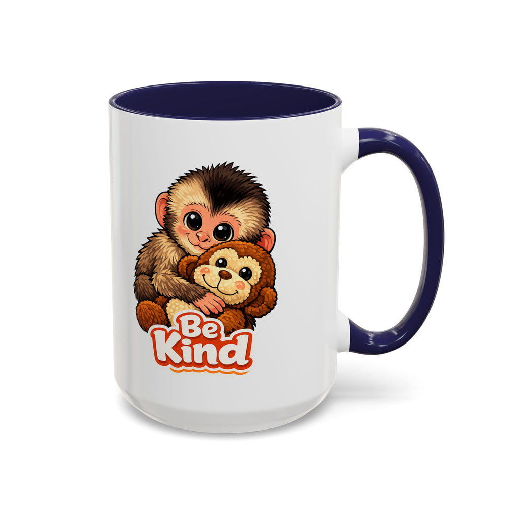 Be Kind Monkey Coffee Mug — Cute Animal Accent Mug (11/15oz)