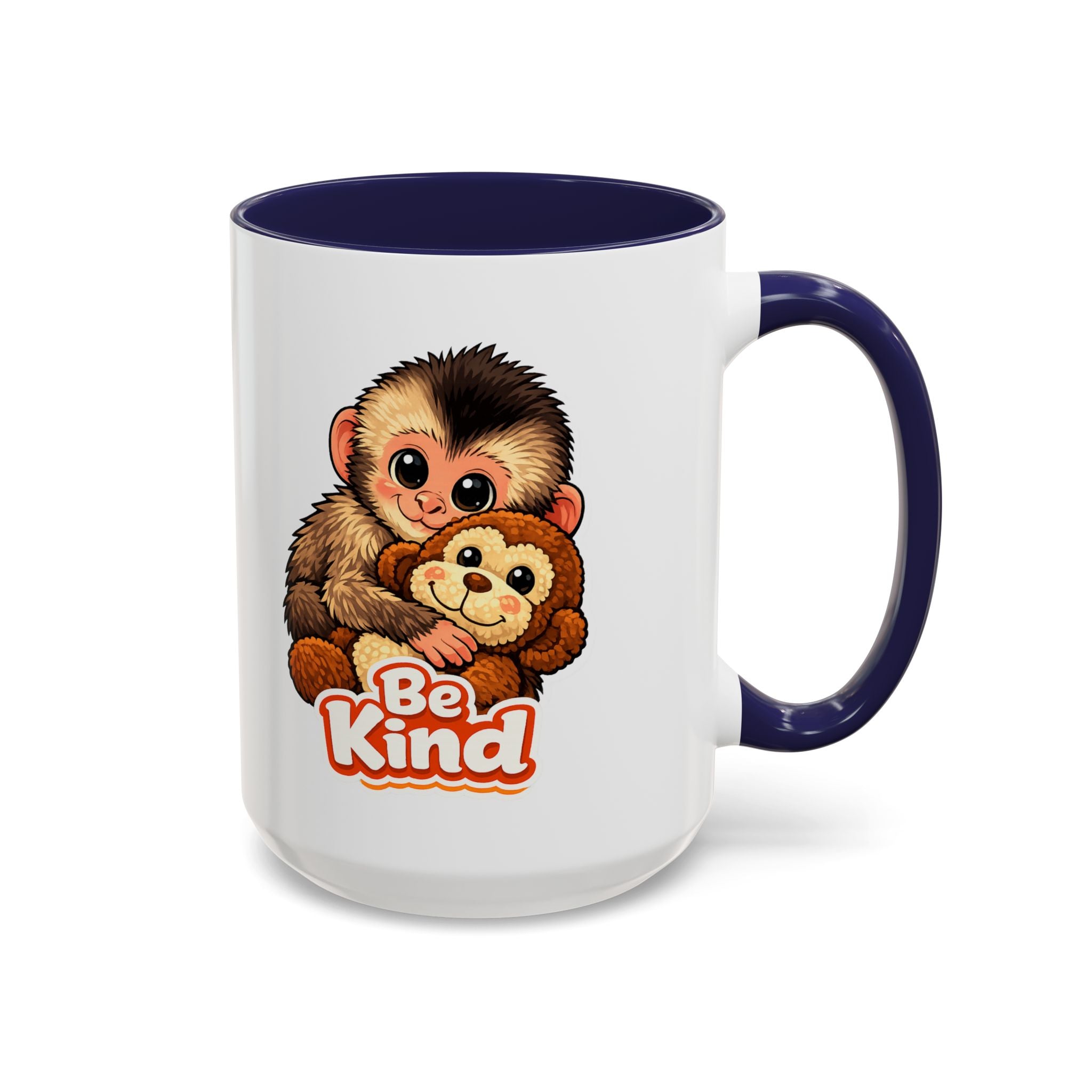 Be Kind Monkey Coffee Mug — Cute Animal Accent Mug (11/15oz)