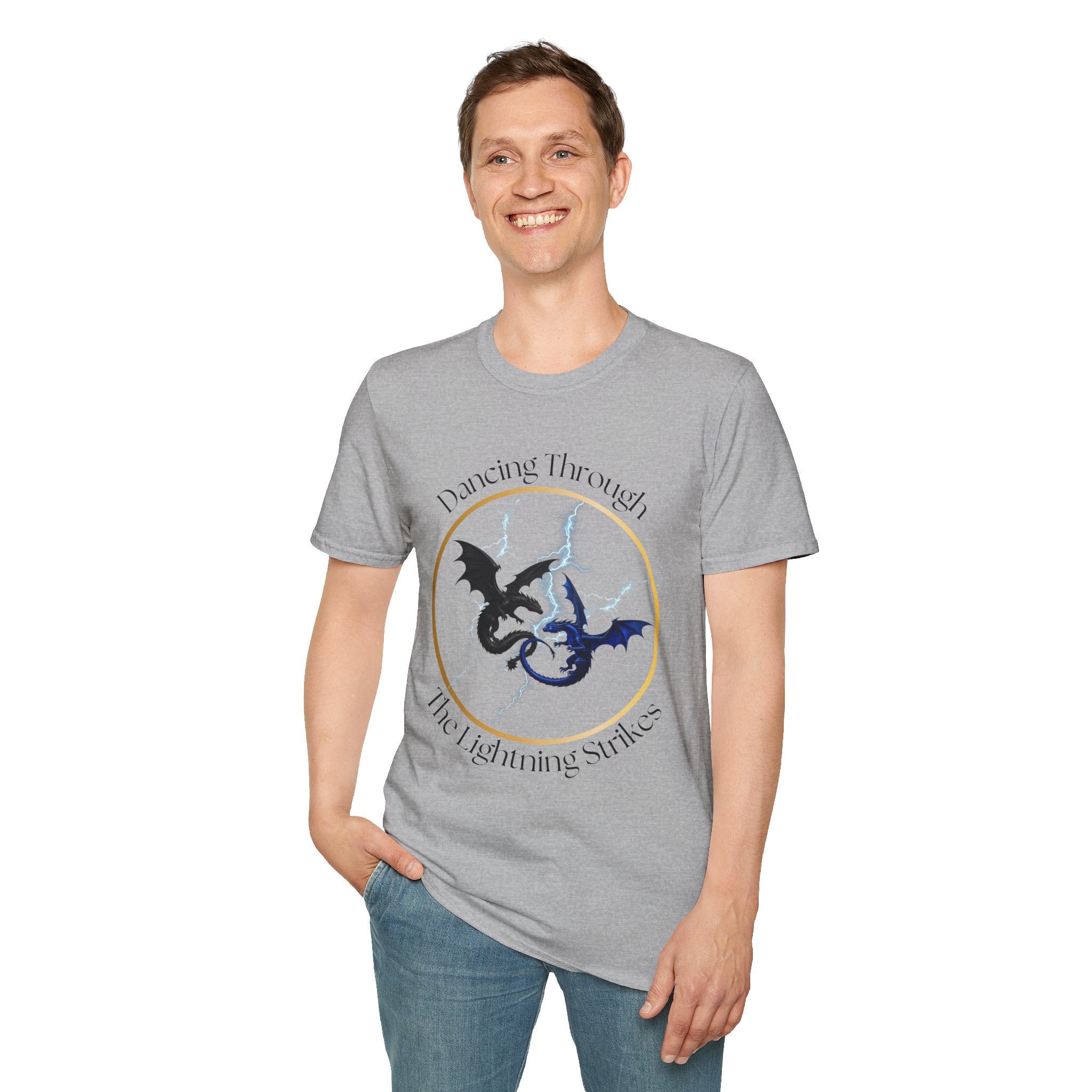 Dragon Dance T-Shirt — "Dancing Through The Lightning Strikes" Graphic Tee