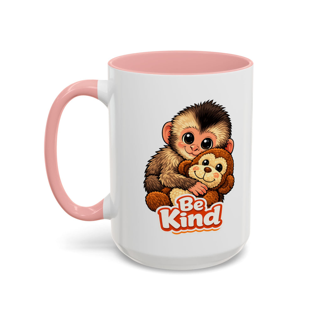 Be Kind Monkey Coffee Mug — Cute Animal Accent Mug (11/15oz)
