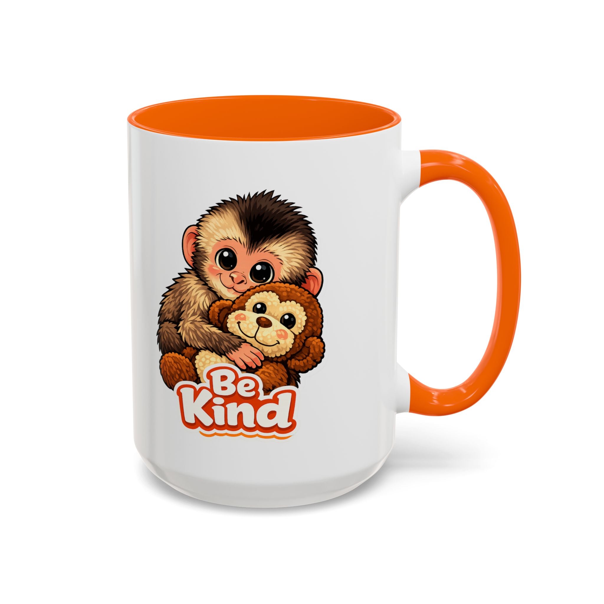 Be Kind Monkey Coffee Mug — Cute Animal Accent Mug (11/15oz)
