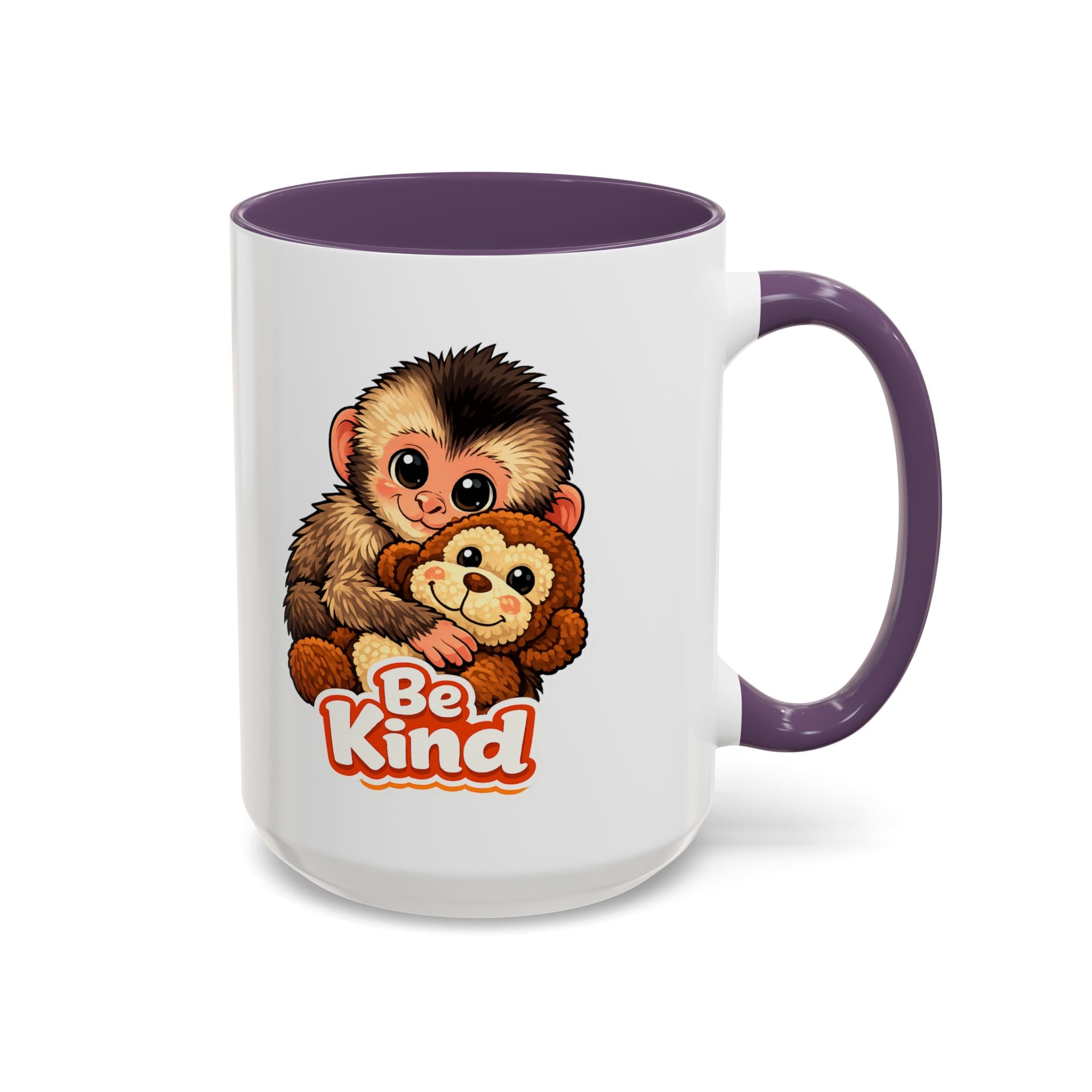 Be Kind Monkey Coffee Mug — Cute Animal Accent Mug (11/15oz)