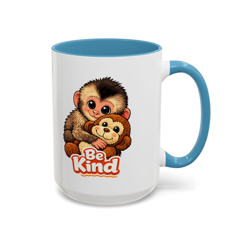 Be Kind Monkey Coffee Mug — Cute Animal Accent Mug (11/15oz)