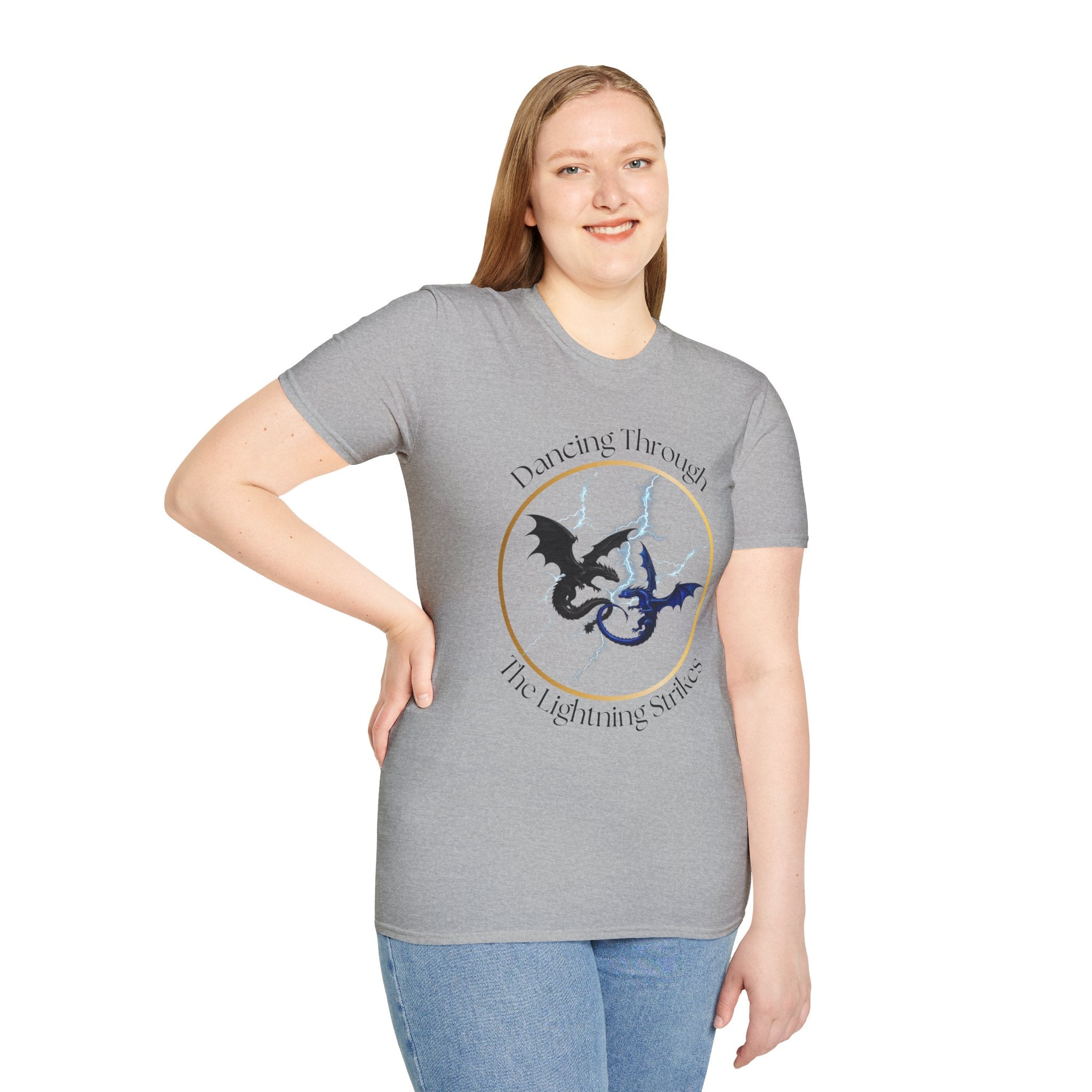 Dragon Dance T-Shirt — "Dancing Through The Lightning Strikes" Graphic Tee