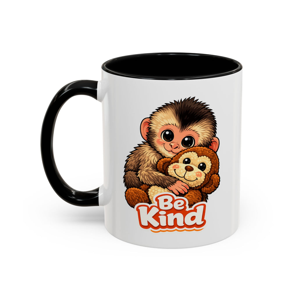 Be Kind Monkey Coffee Mug — Cute Animal Accent Mug (11/15oz)