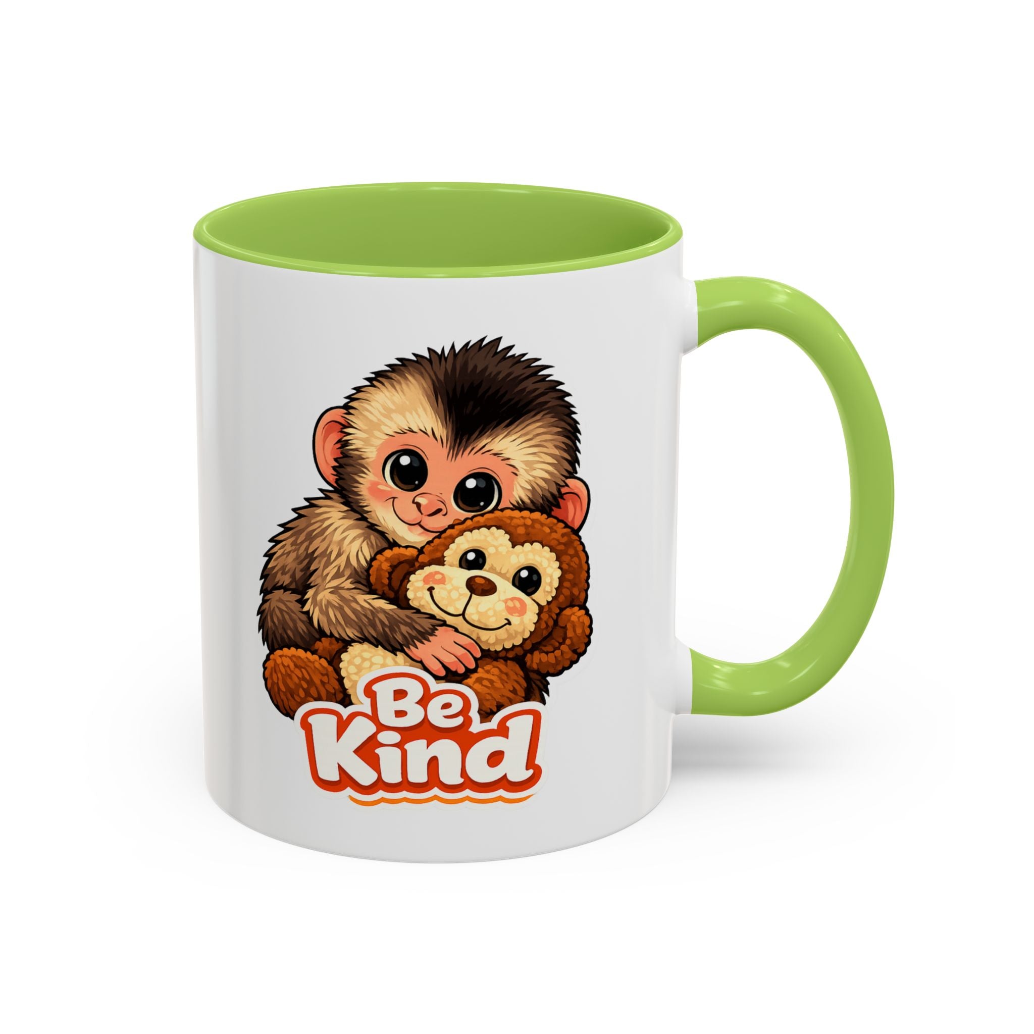 Be Kind Monkey Coffee Mug — Cute Animal Accent Mug (11/15oz)