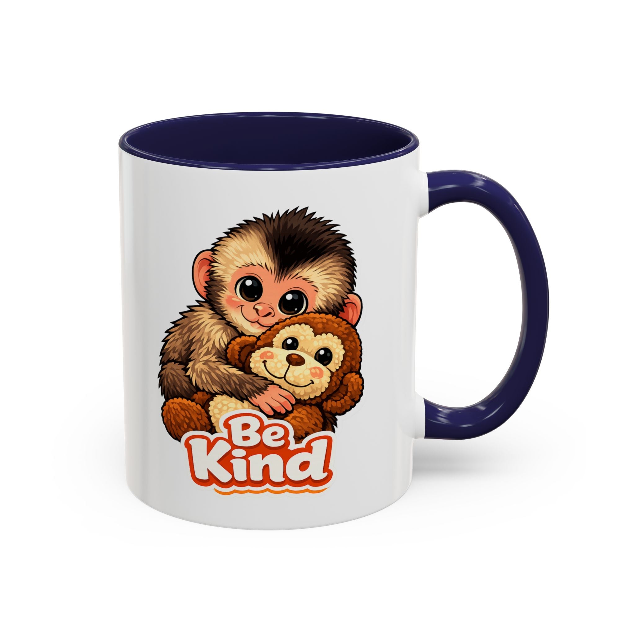 Be Kind Monkey Coffee Mug — Cute Animal Accent Mug (11/15oz)